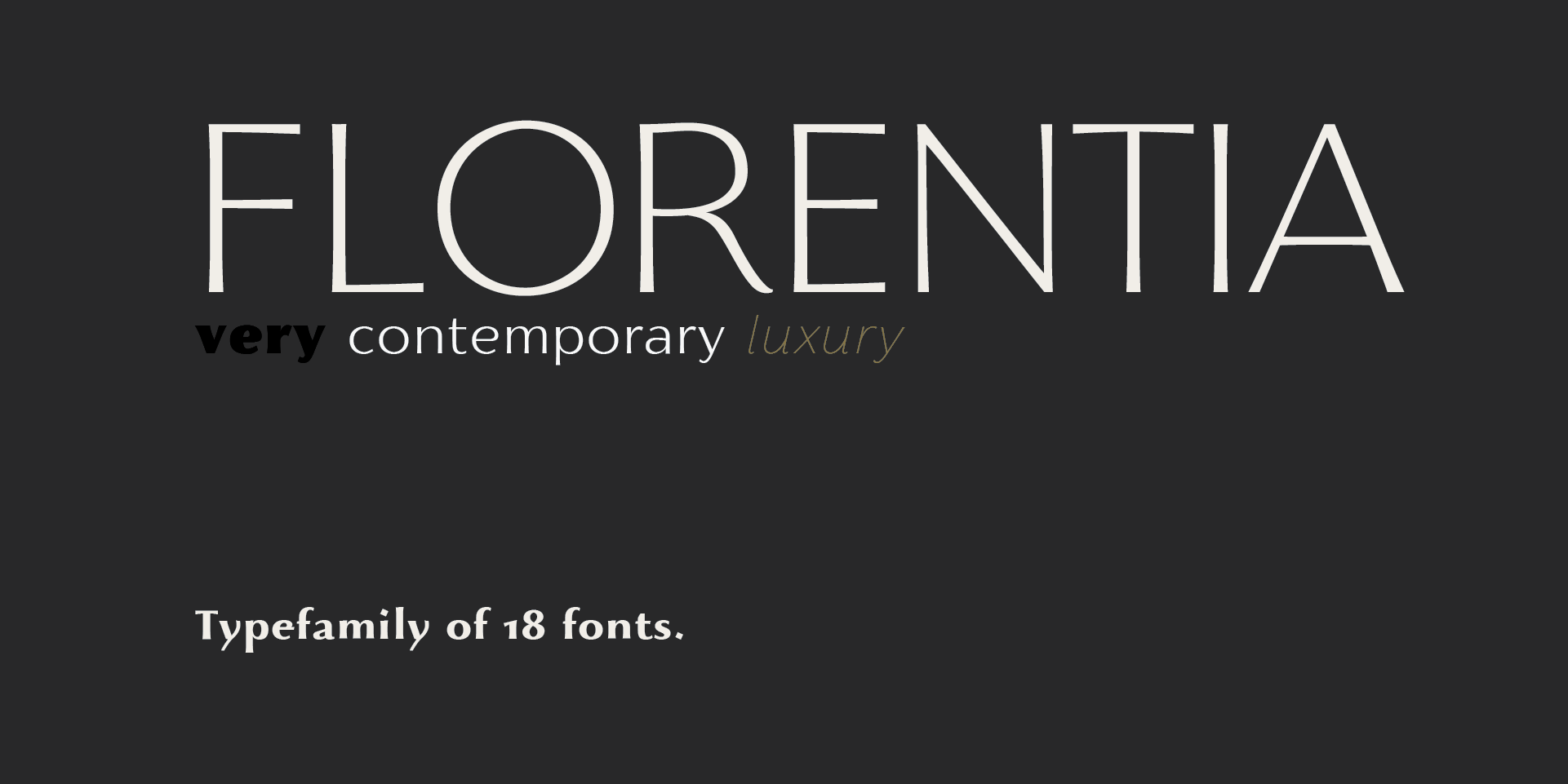 Пример шрифта Florentia