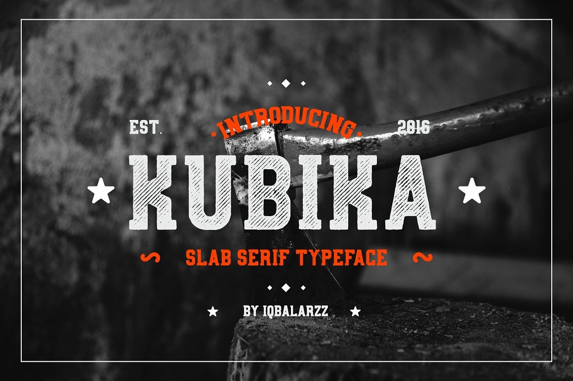 Пример шрифта Kubika