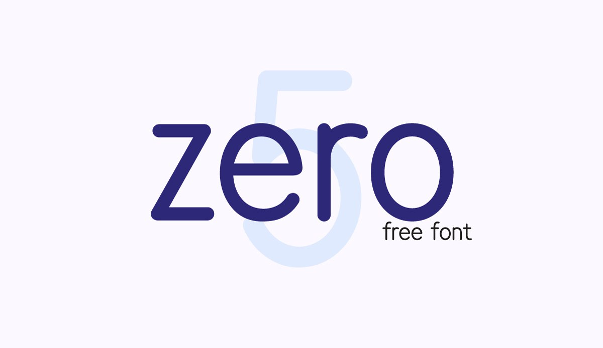 Пример шрифта Zero 5