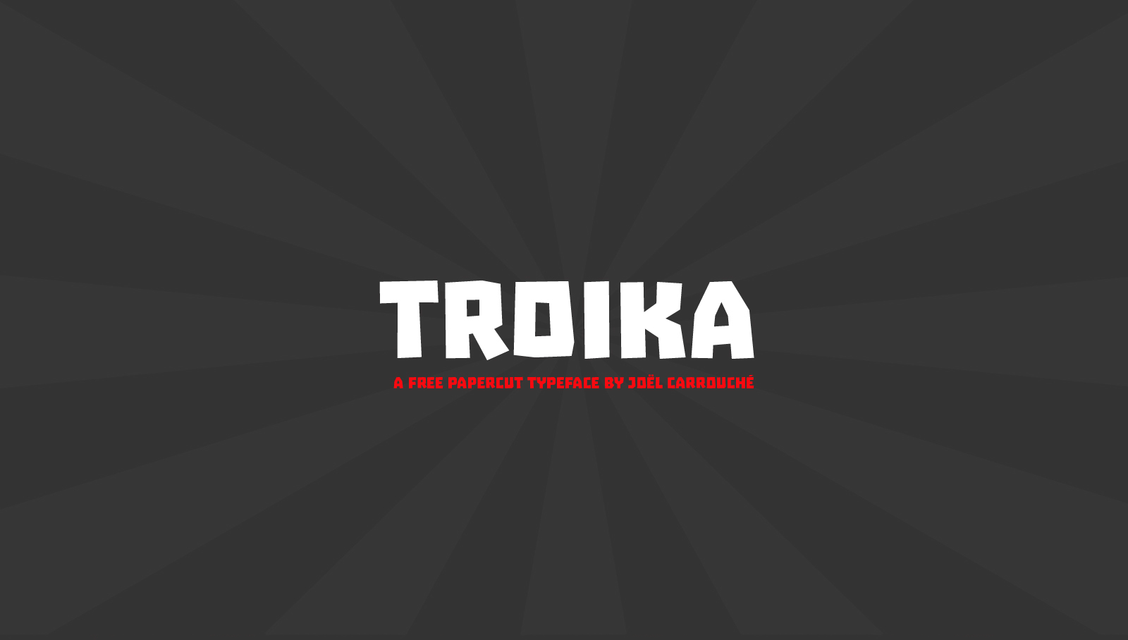 Пример шрифта Troika
