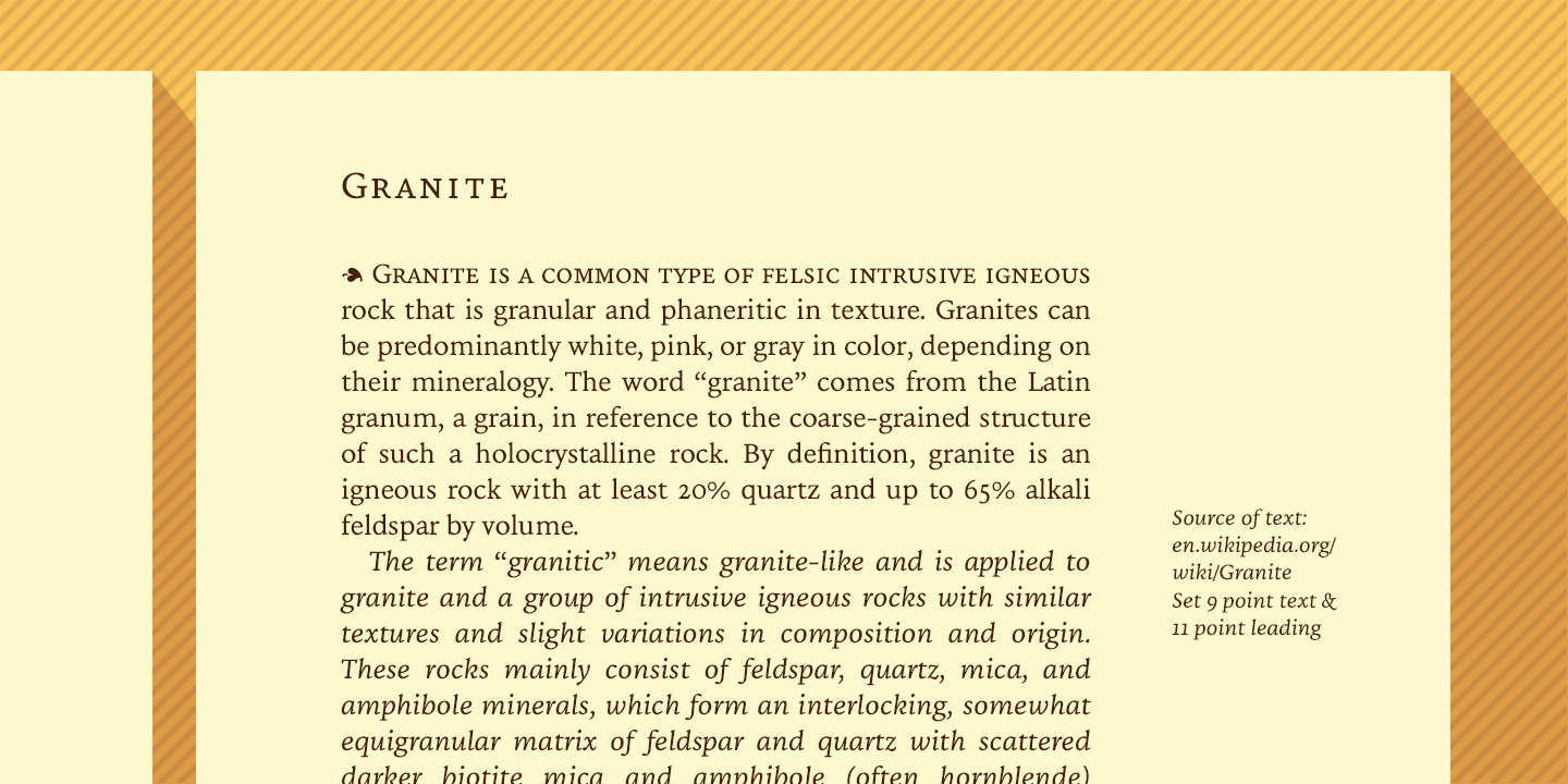 Пример шрифта NCT Granite Regular