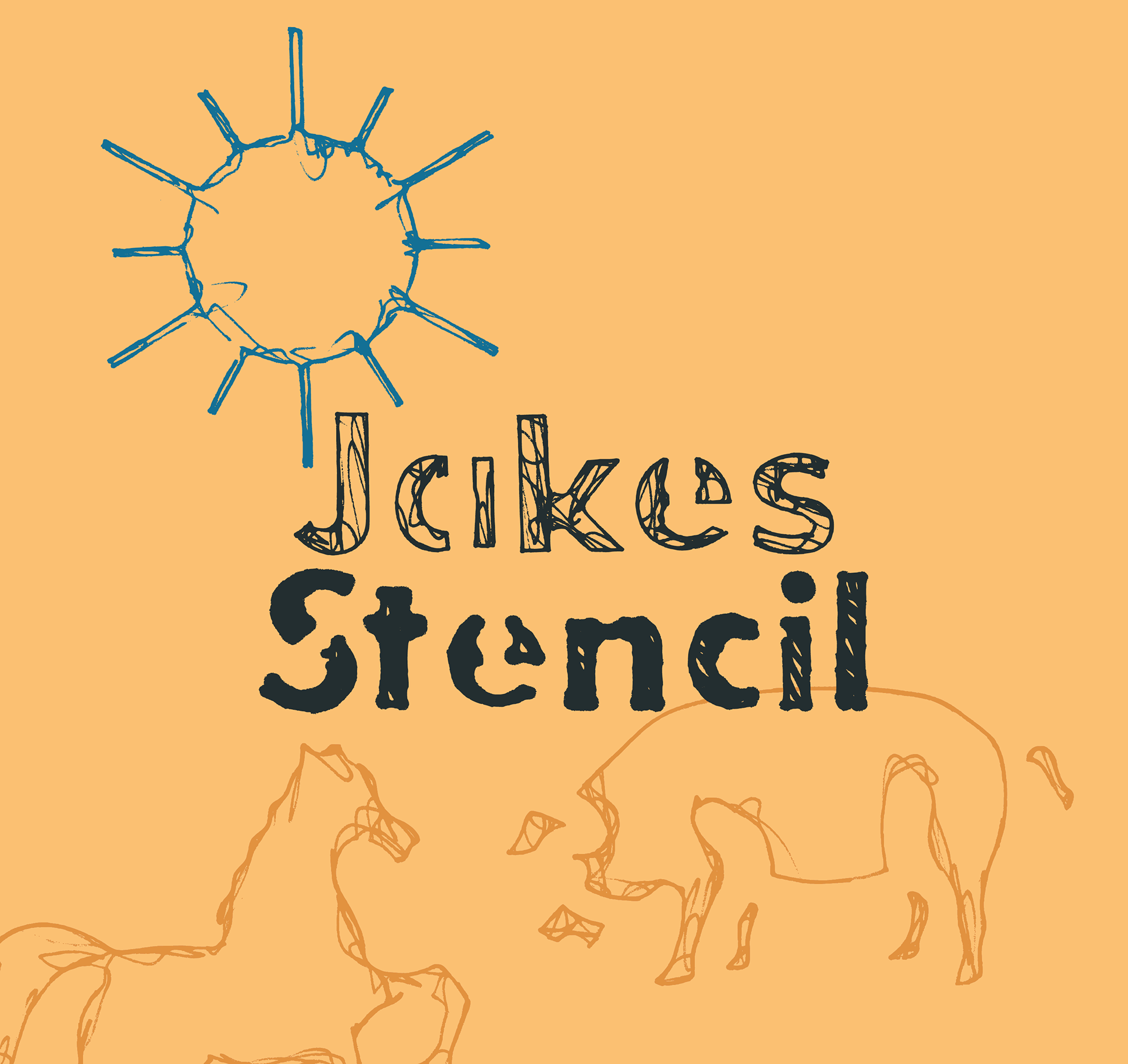 Пример шрифта Jakes Stencil