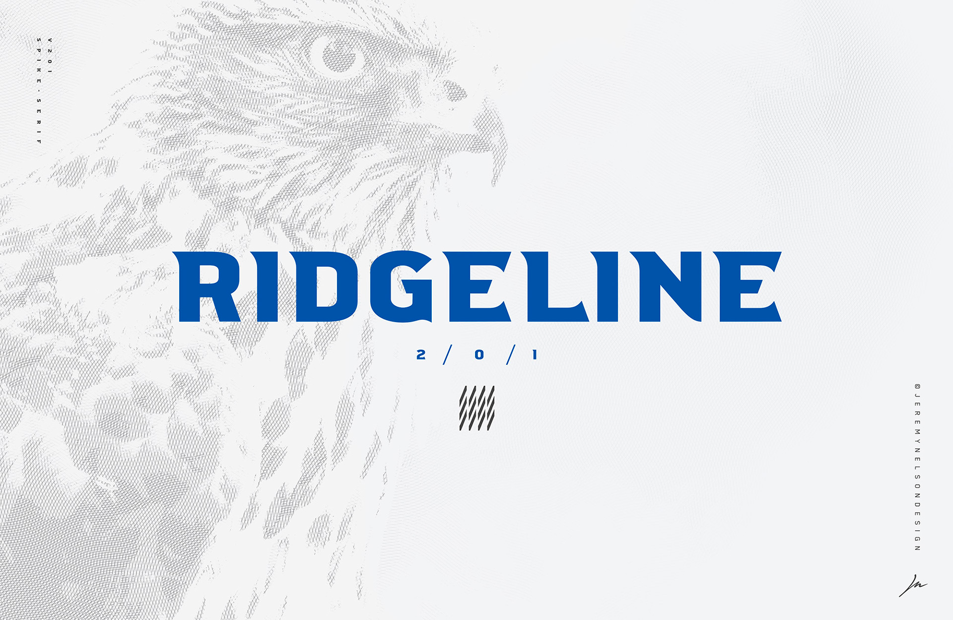 Пример шрифта Ridgeline 201
