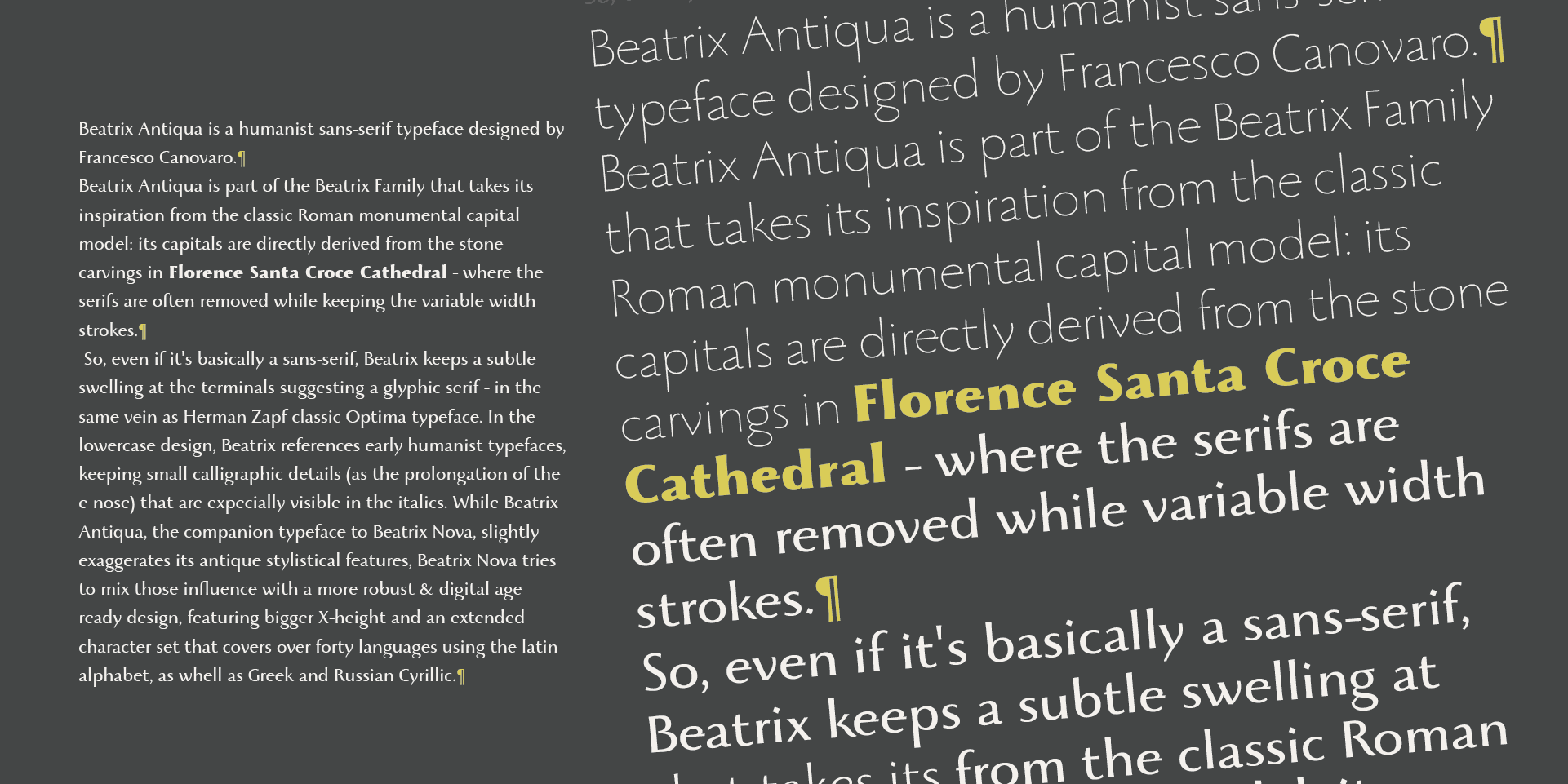 Пример шрифта Beatrix Antiqua Semi Bold