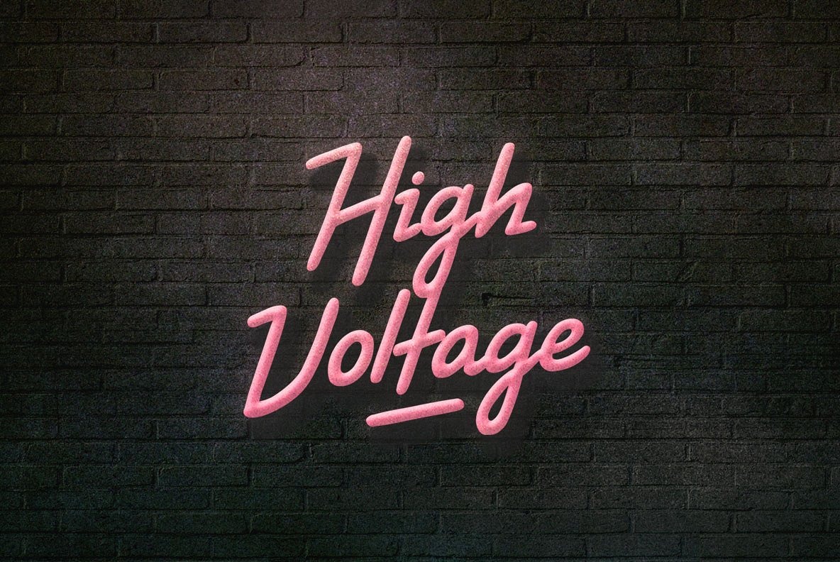 Пример шрифта High Voltage