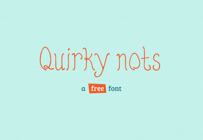 Пример шрифта Quirky Nots
