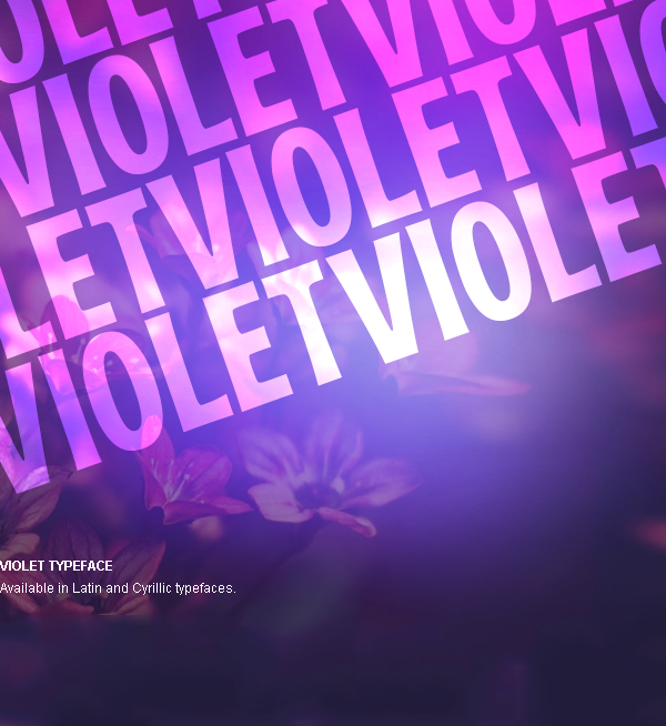 Пример шрифта Violet