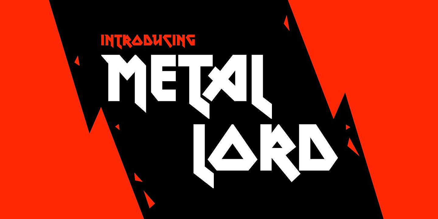 Пример шрифта Metal Lord