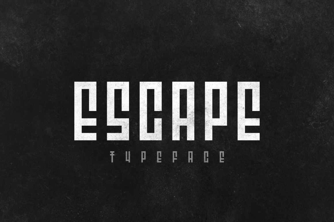 Пример шрифта Escape