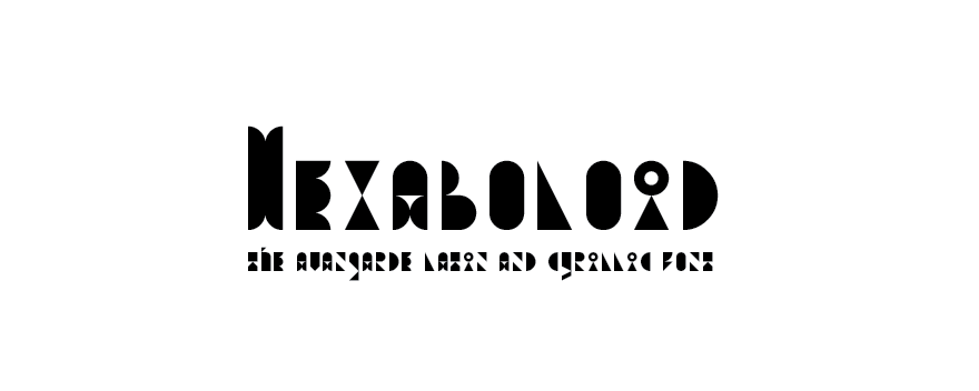 Пример шрифта Hexaboloid
