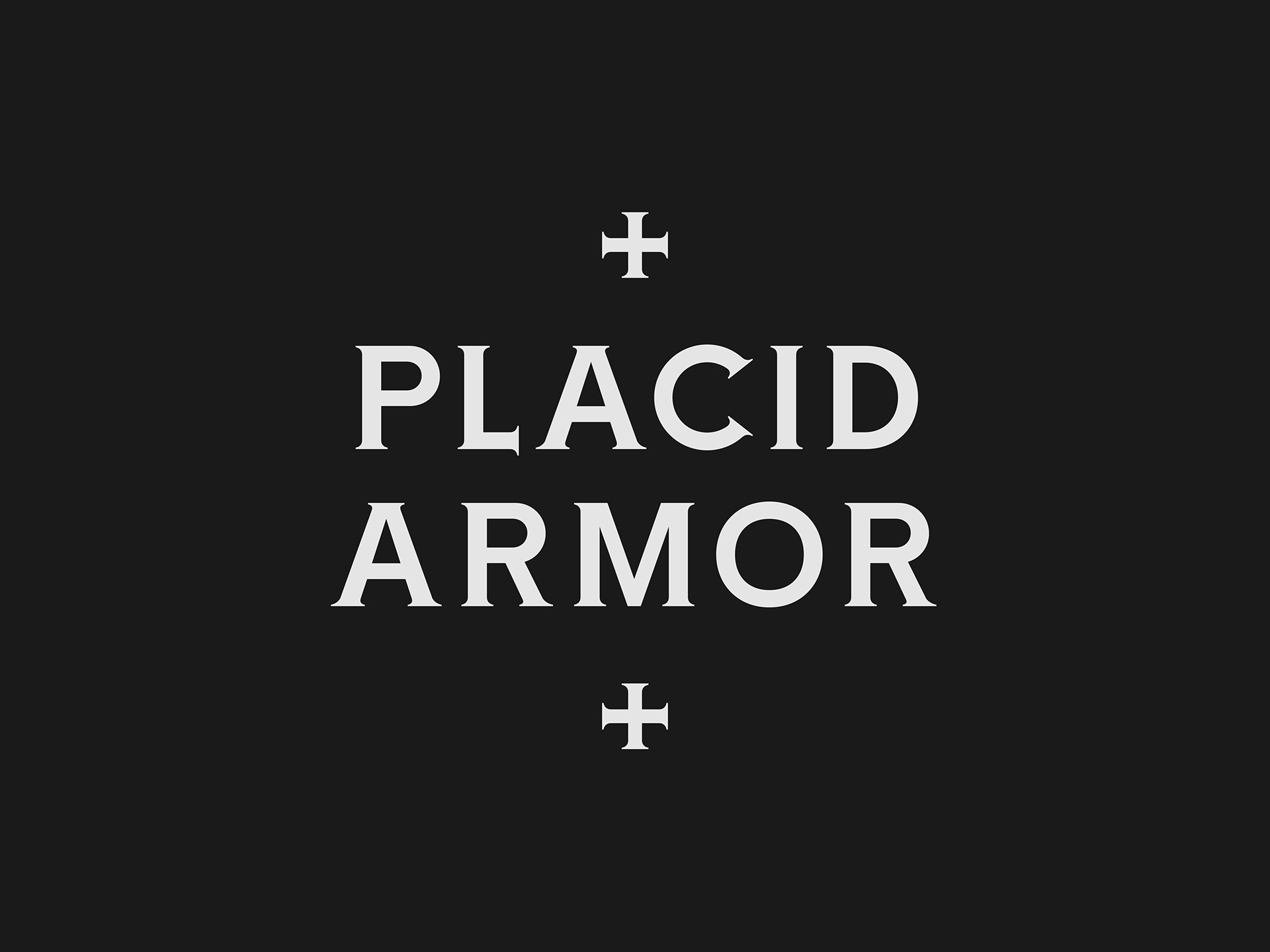 Пример шрифта Placid Armor
