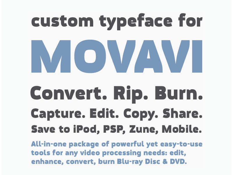 Пример шрифта Movavi Grotesque 