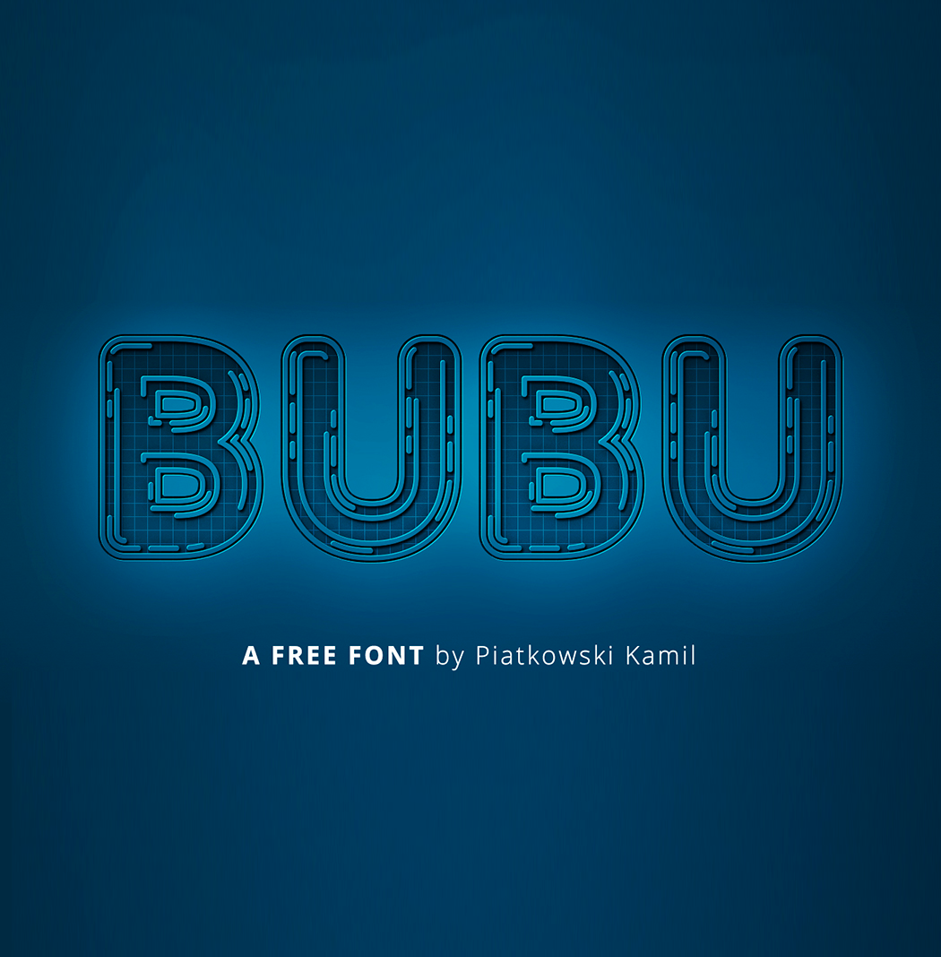 Пример шрифта BUBU