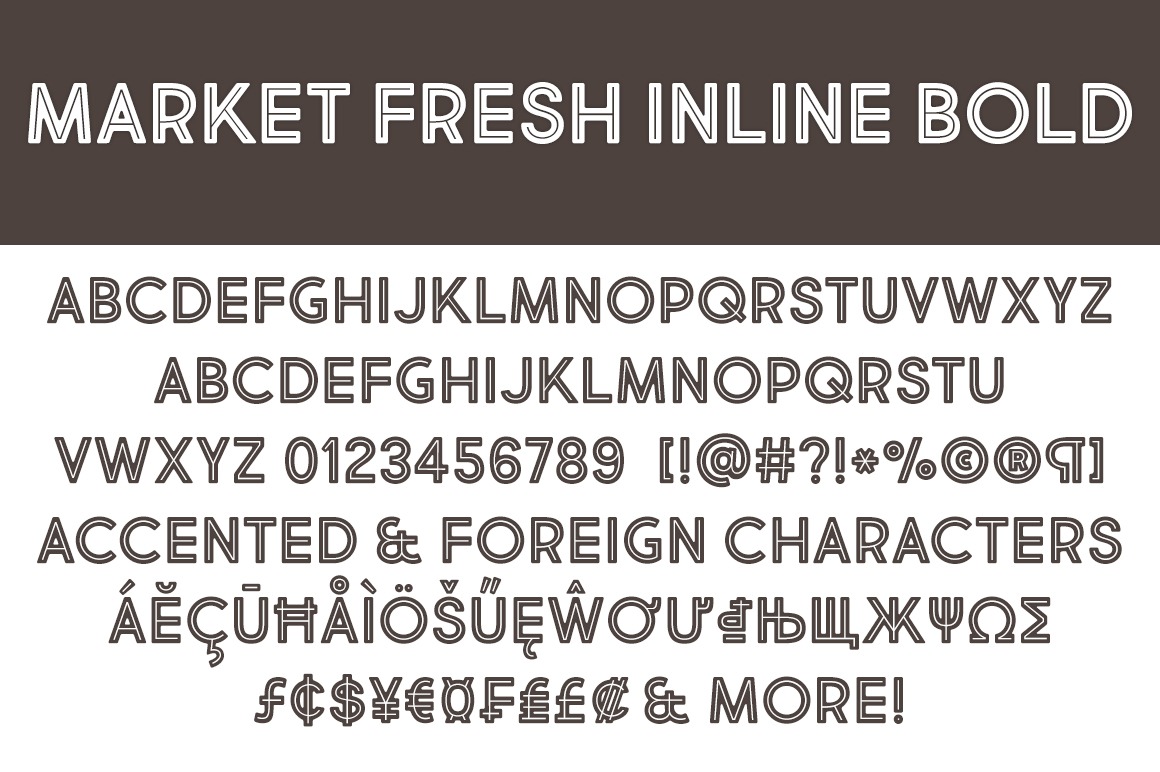 Пример шрифта Market Fresh Bold All Caps