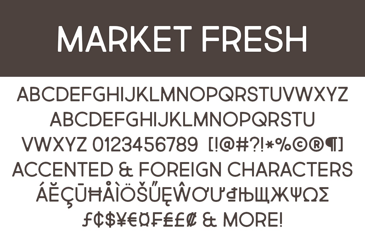 Пример шрифта Market Fresh Bold