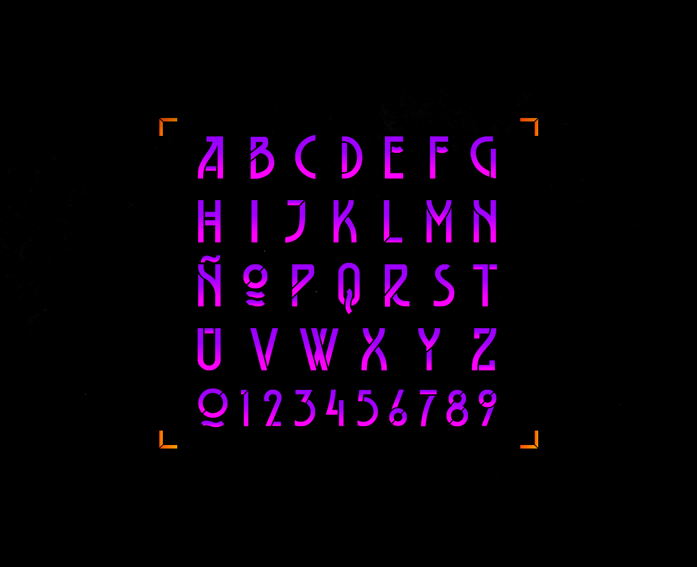 Пример шрифта Belladona Stencil Regular