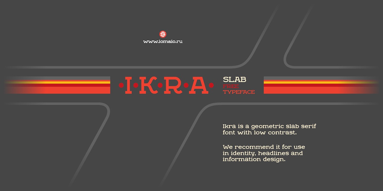 Пример шрифта Ikra Slab