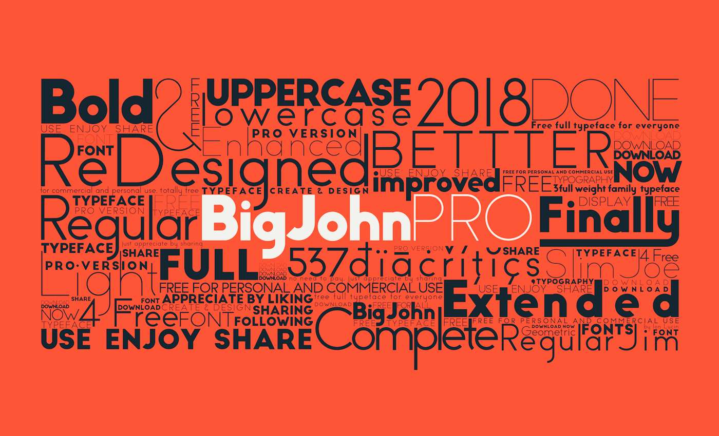 Пример шрифта Big John PRO