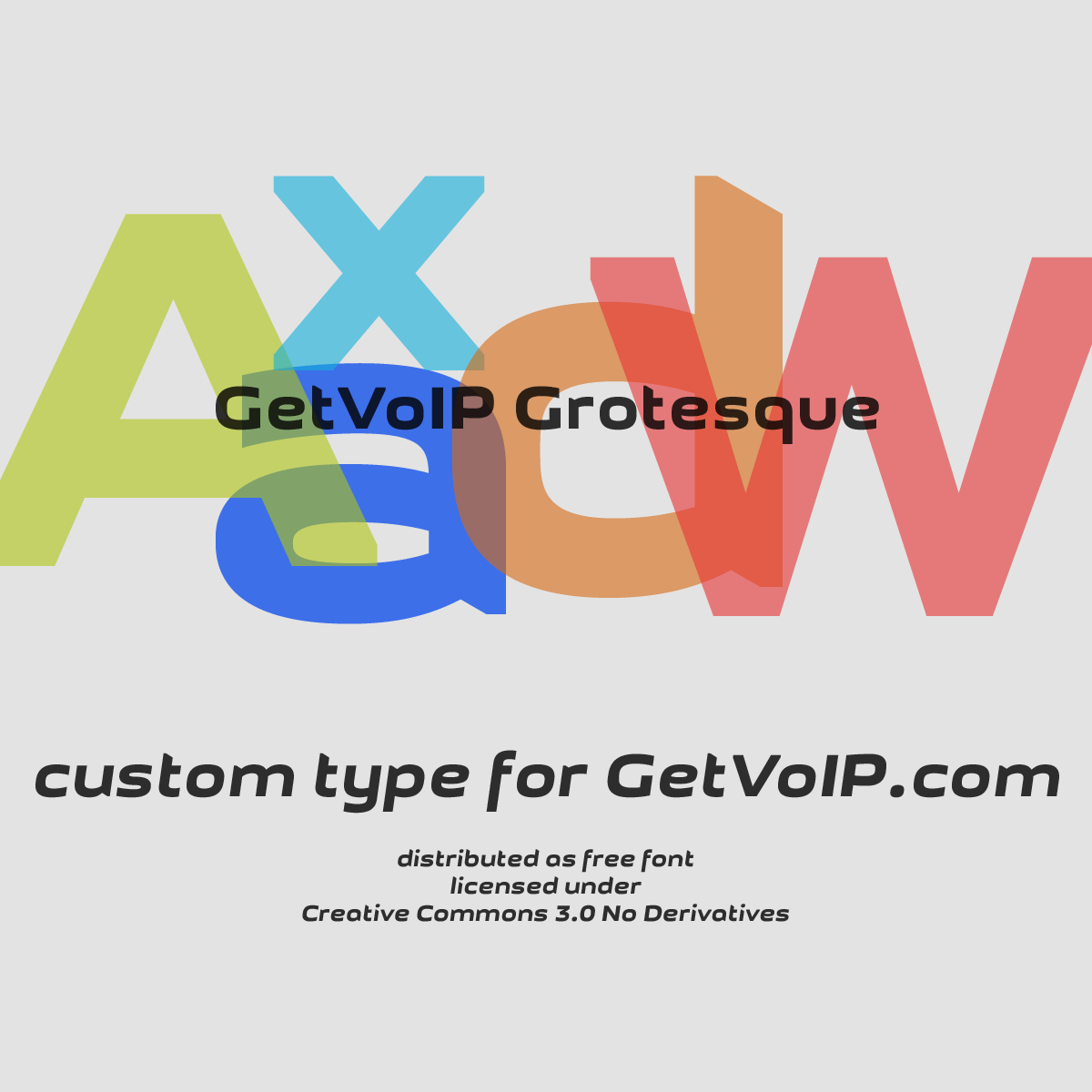 Пример шрифта GetVoIP Grotesque