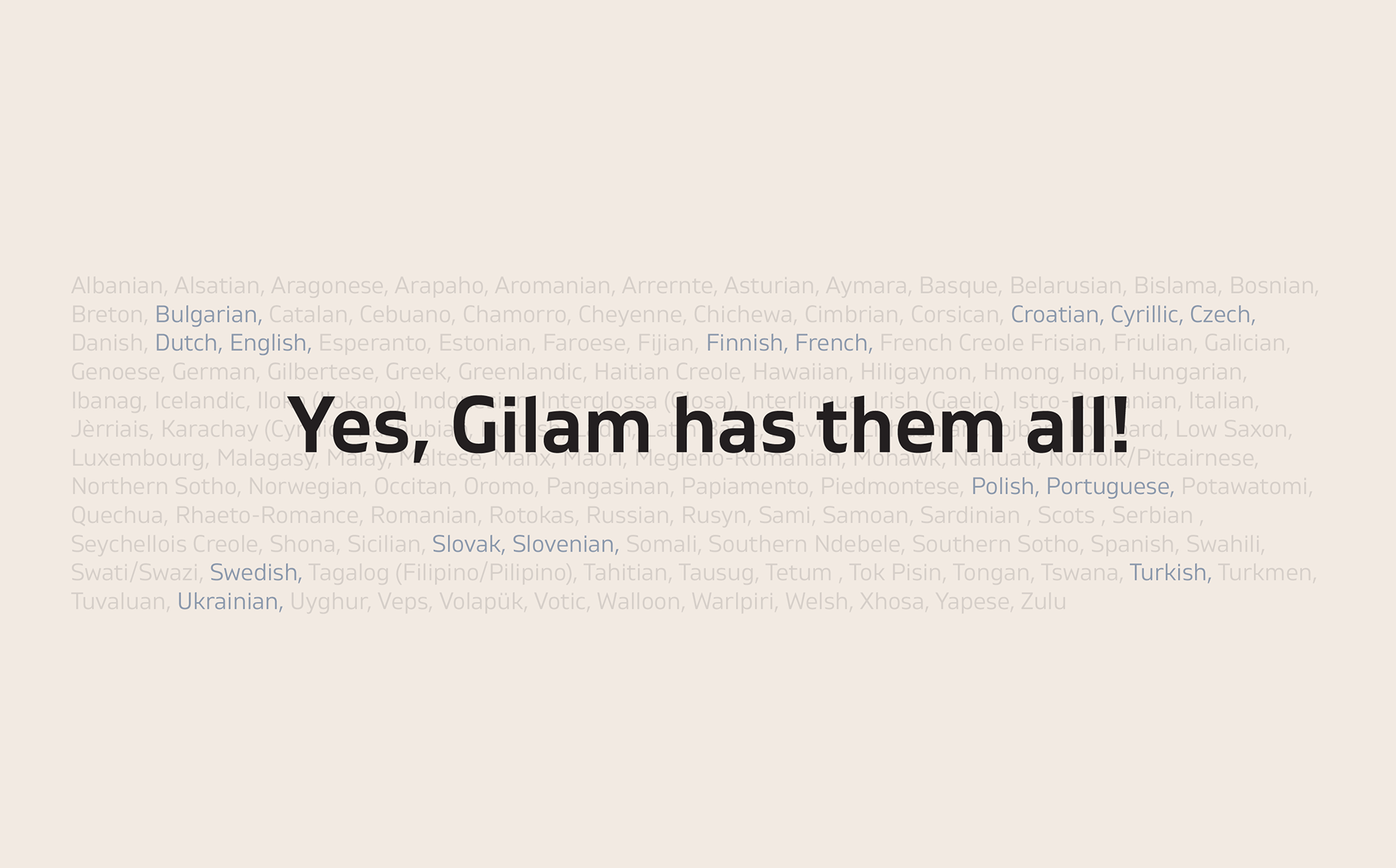 Пример шрифта Gilam Black