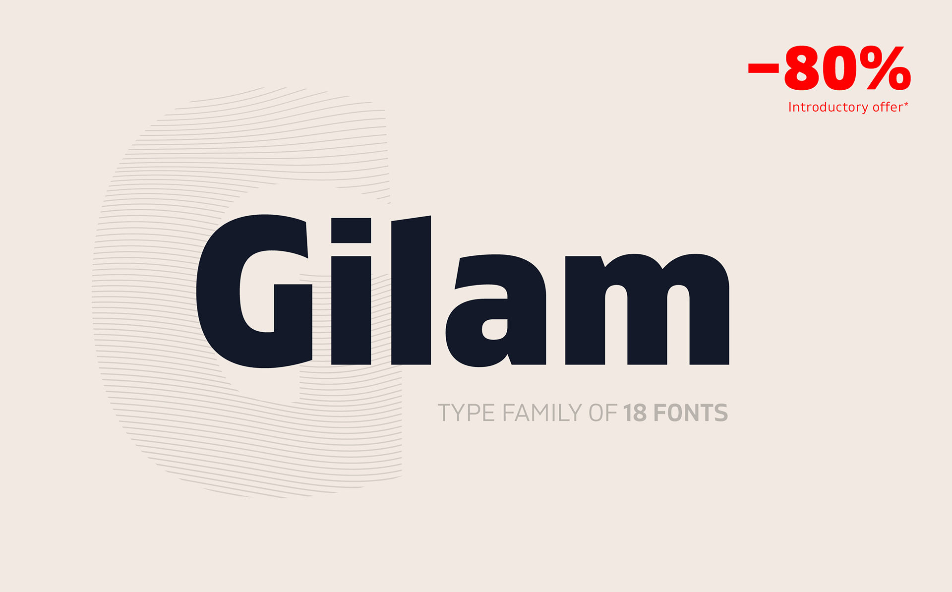 Пример шрифта Gilam