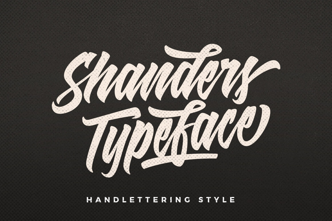 Пример шрифта Shanders