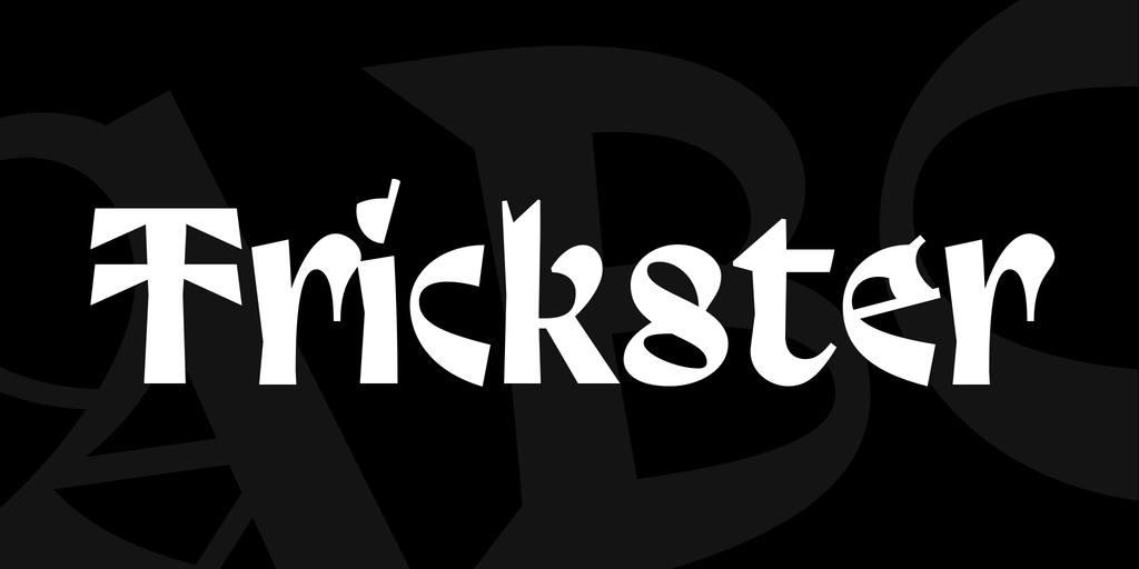 Пример шрифта Trickster 