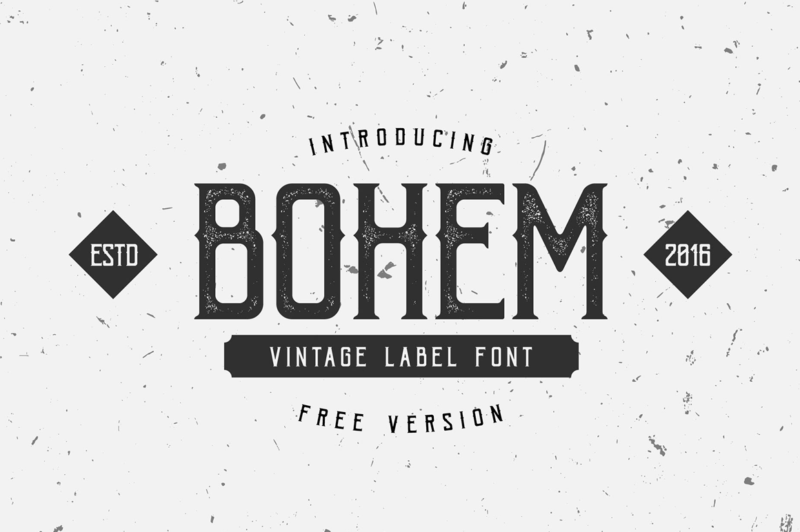 Пример шрифта Bohem Press