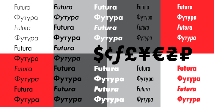 Пример шрифта Futura PT Heavy Oblique