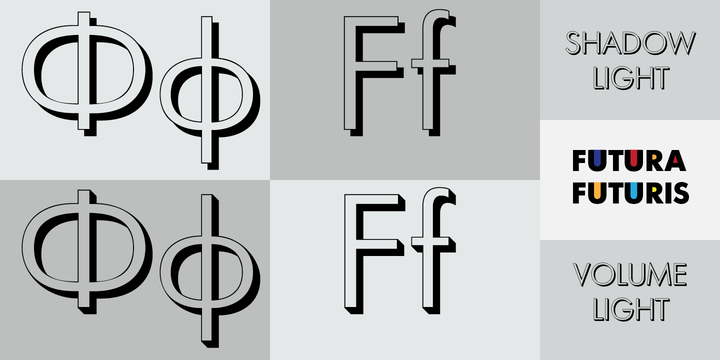 Пример шрифта Futura Futuris Regular