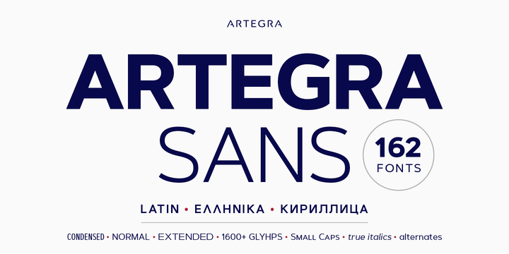 Пример шрифта Artegra Sans