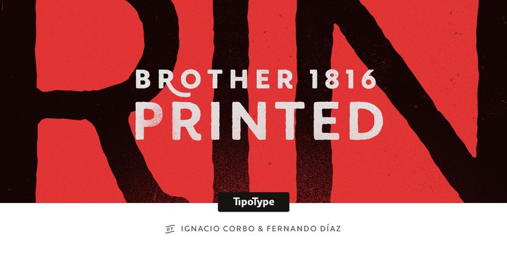 Пример шрифта Brother 1816 Printed Light
