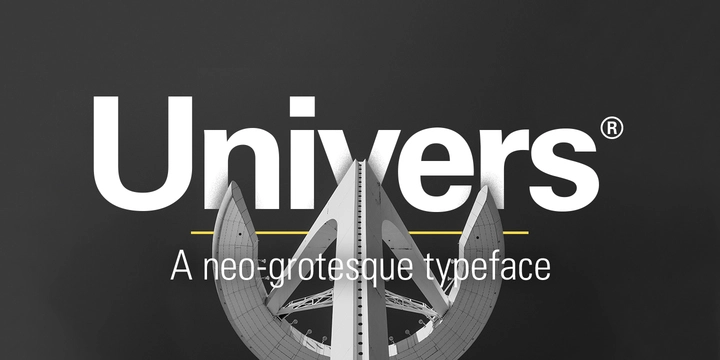 Пример шрифта Univers