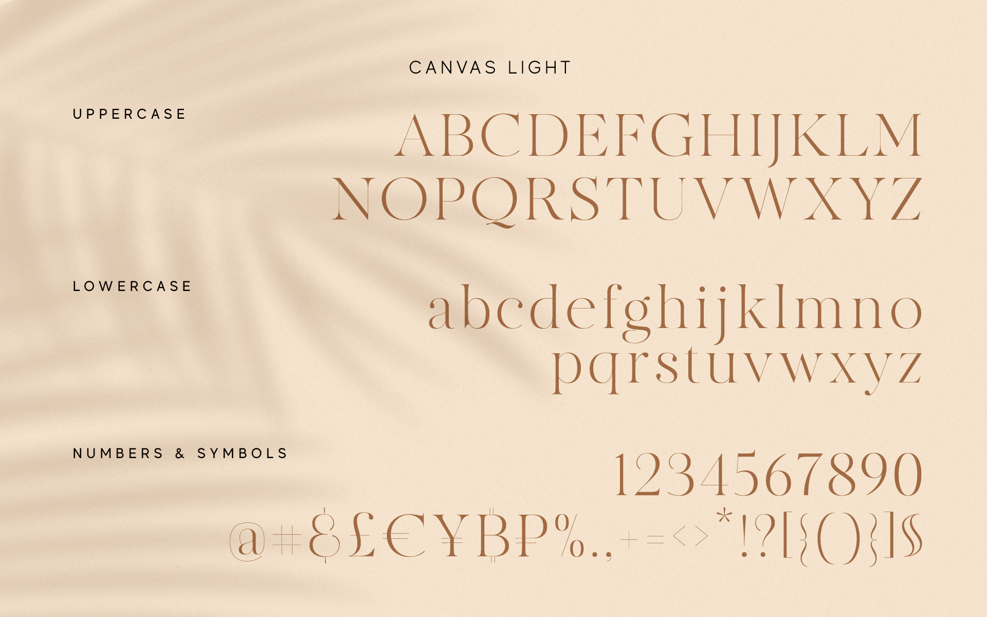 Пример шрифта MADE Canvas Light