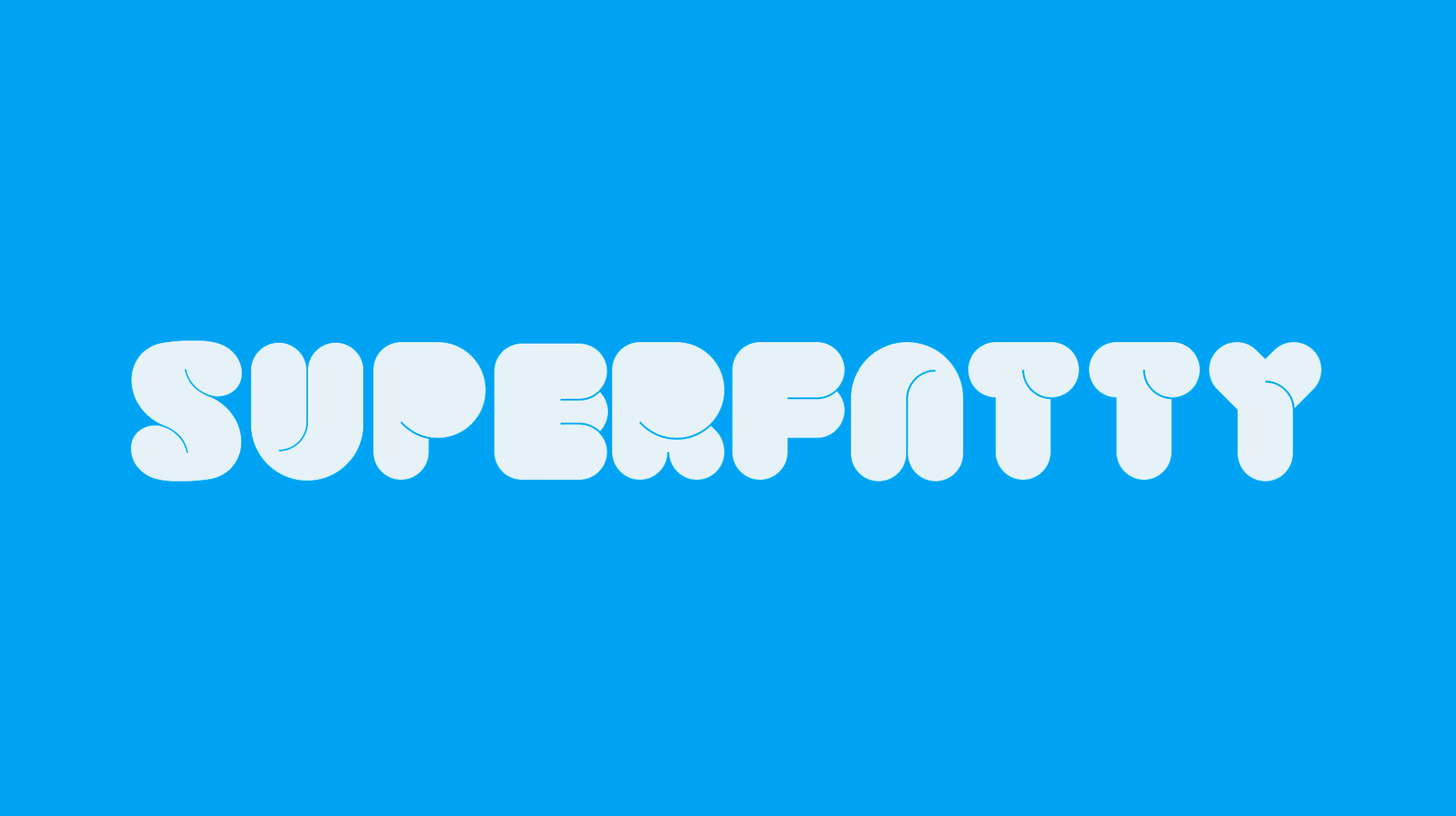 Пример шрифта Superfatty