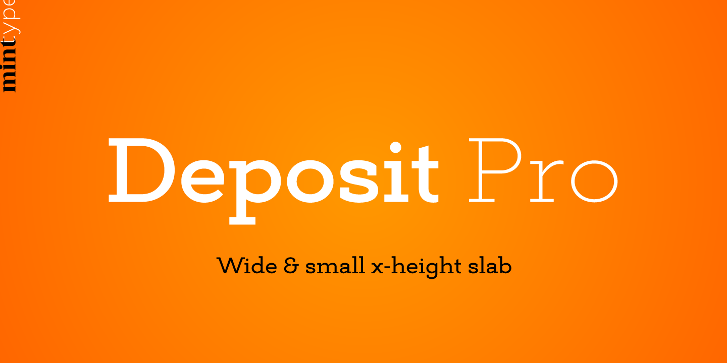 Пример шрифта Deposit Pro