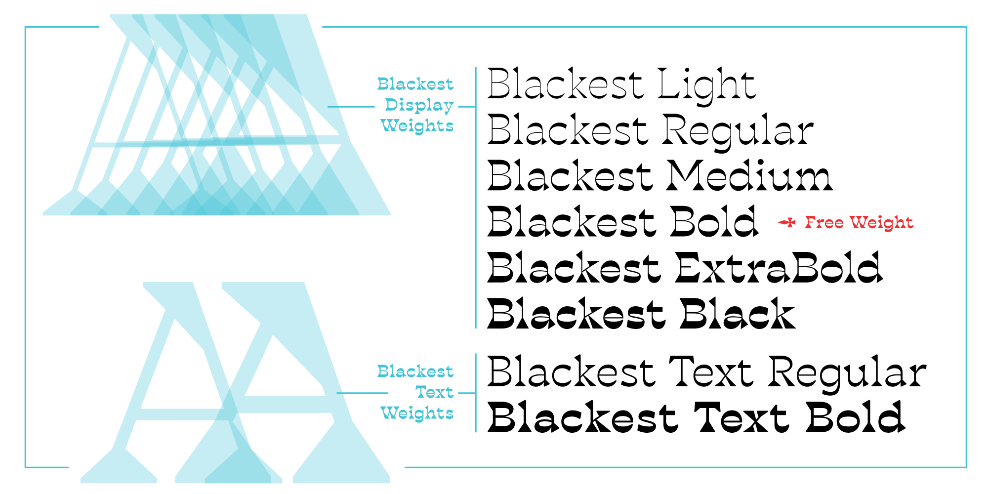Пример шрифта Blackest Text Tria Bold