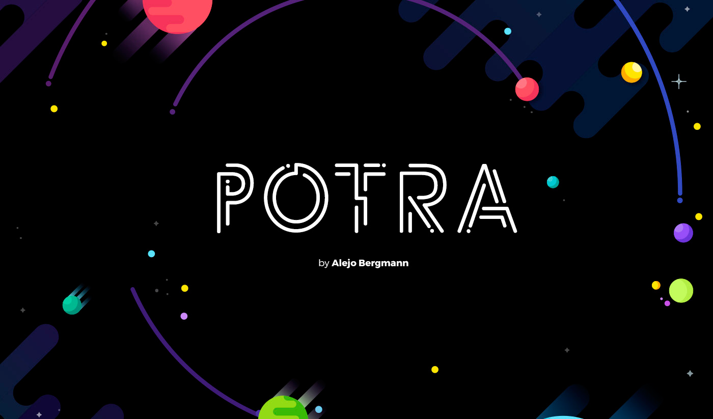 Пример шрифта Potra