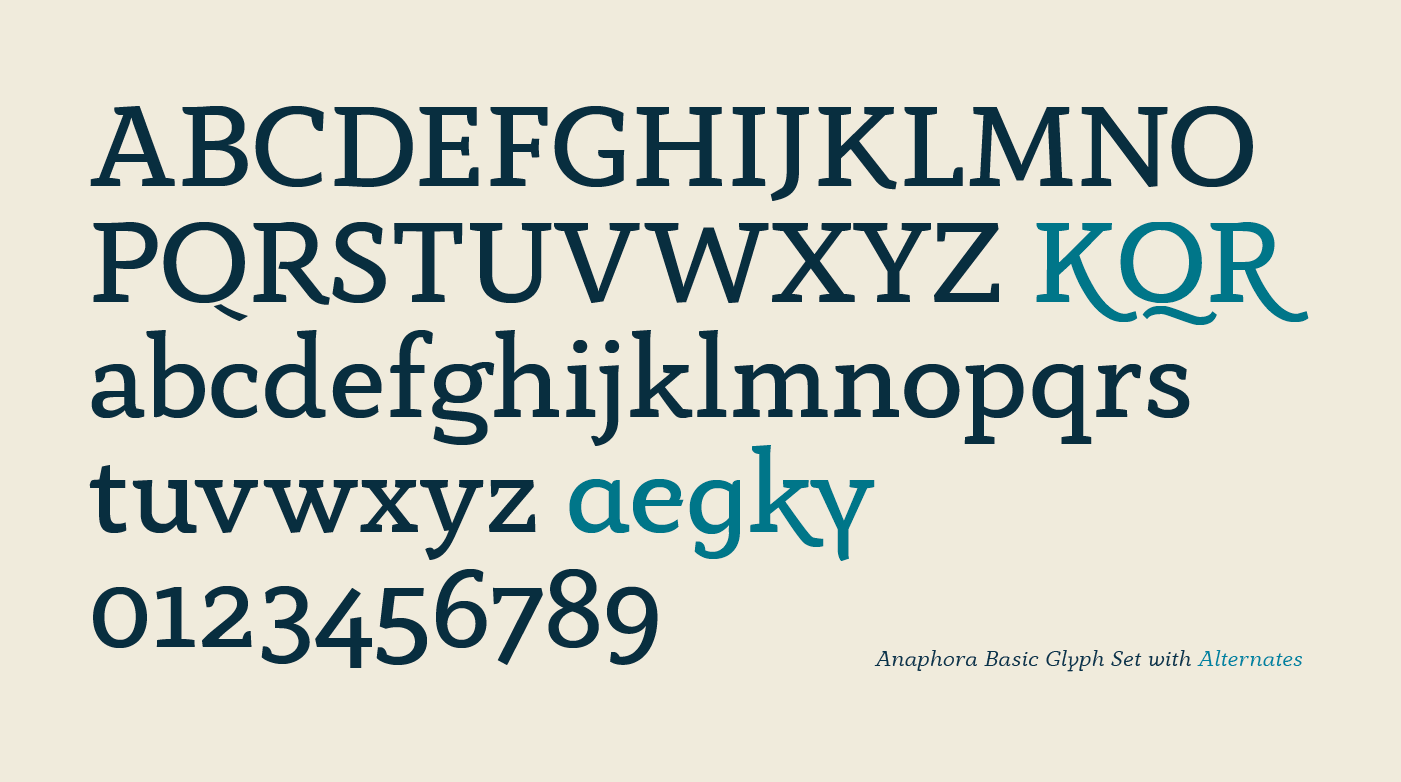 Пример шрифта Anaphora Extra Light Italic