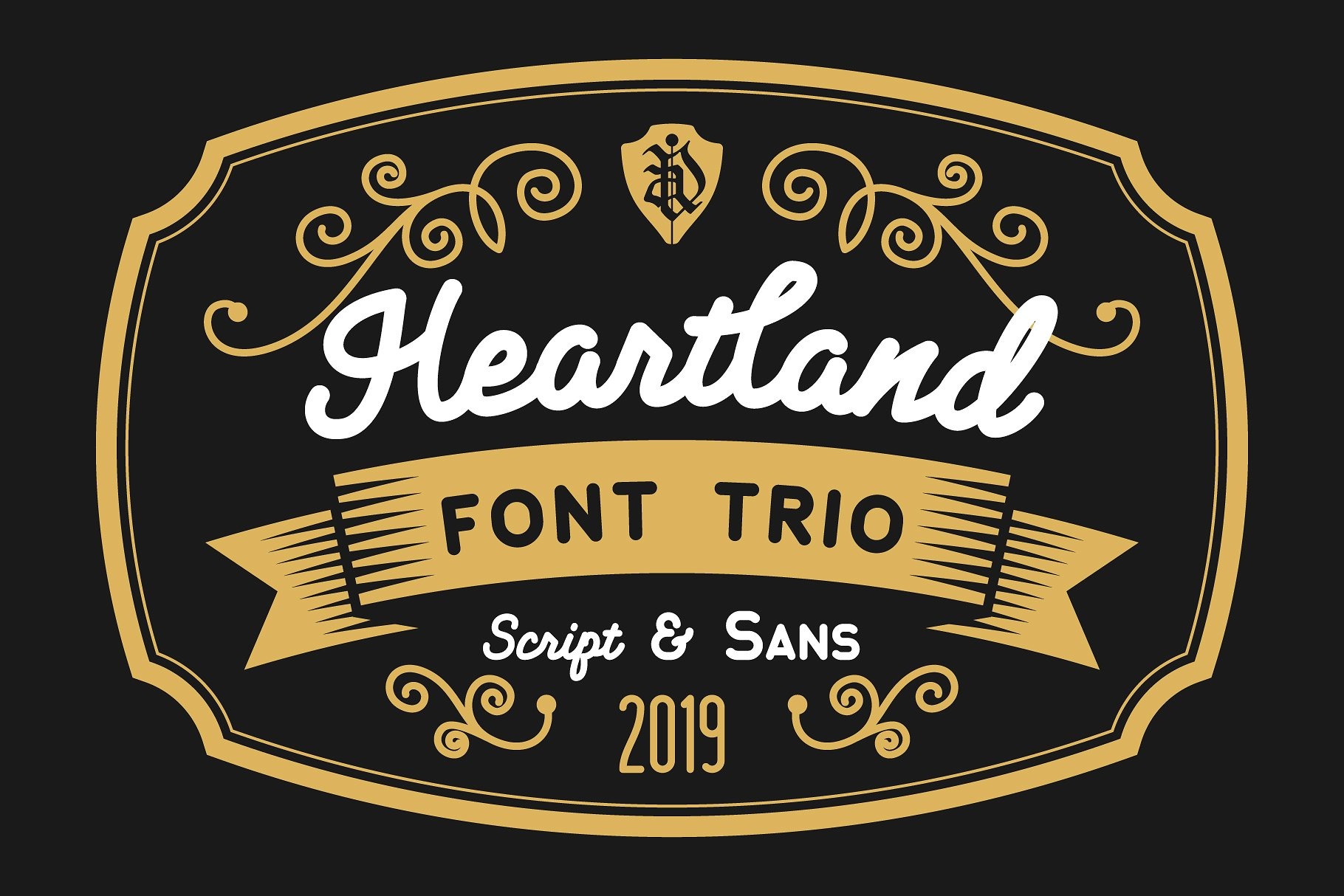 Пример шрифта Heartland Sans