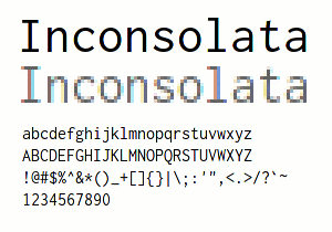 Пример шрифта Inconsolata