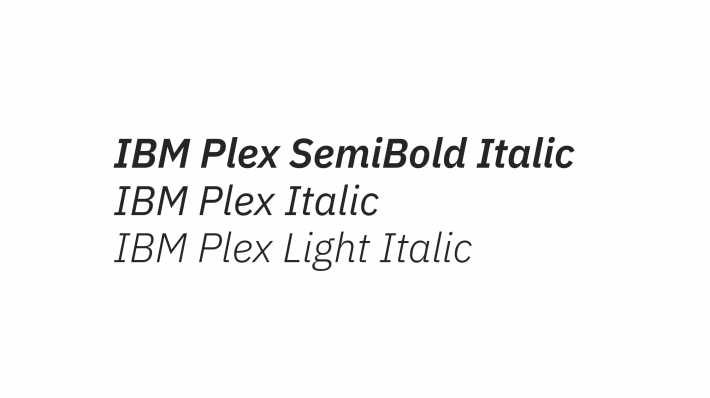 Пример шрифта IBM Plex Mono Light Italic