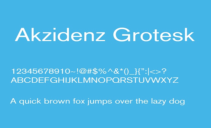 Пример шрифта Akzidenz-Grotesk Pro