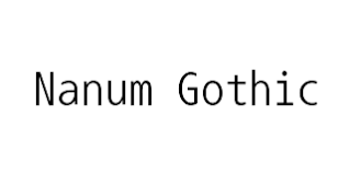Пример шрифта Nanum Gothic Coding