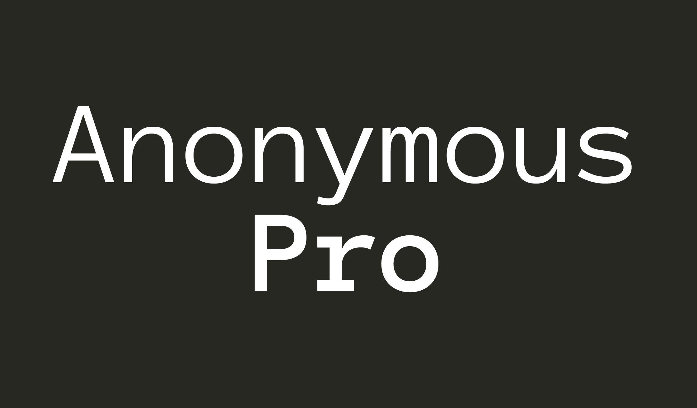Пример шрифта Anonymous Pro