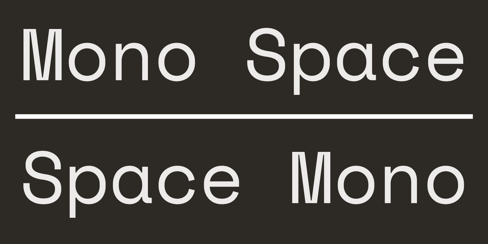 Пример шрифта Space Mono