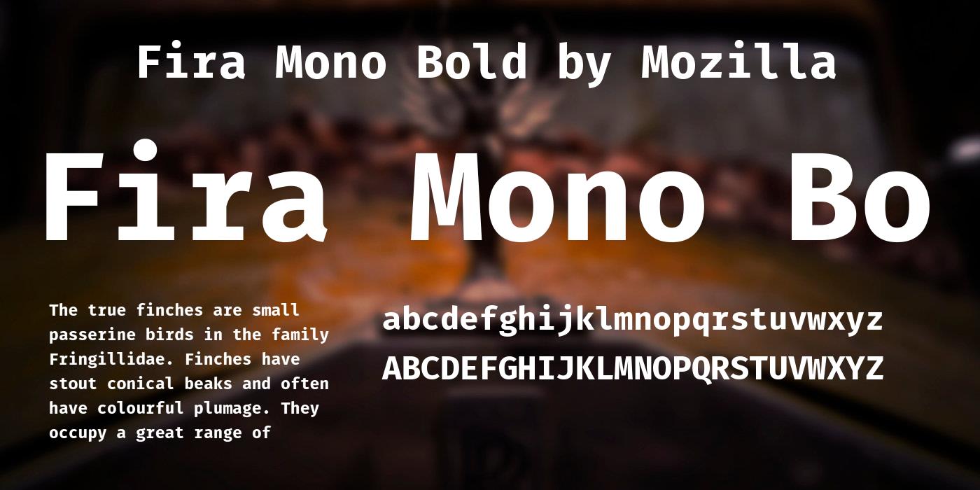 Пример шрифта Fira Mono Bold