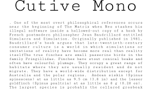Пример шрифта Cutive Mono