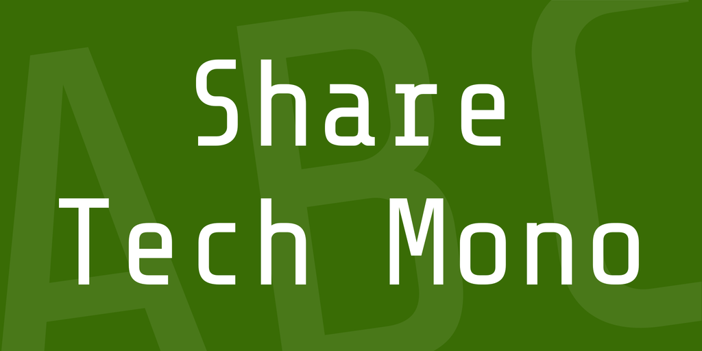 Пример шрифта Share Tech Mono