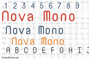 Пример шрифта Nova Mono